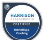 Harrison Assessments Certified, Debriefing and Coaching digital badge