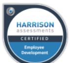 Harrison Assessments Certified, Employee Development digital badge